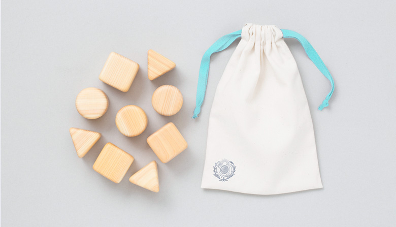 つみきと巾着袋