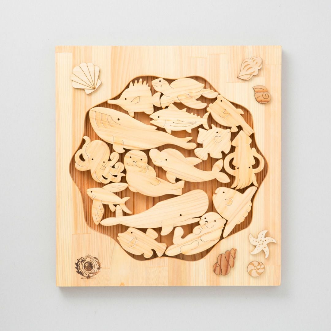 海パズル 出産祝いに木のおもちゃ