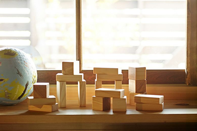 基本つみき 出産祝いに木のおもちゃ