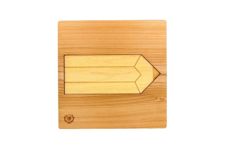 ヒノキのタングラム パズル土台(単品) | 木のおもちゃ 山のくじら舎