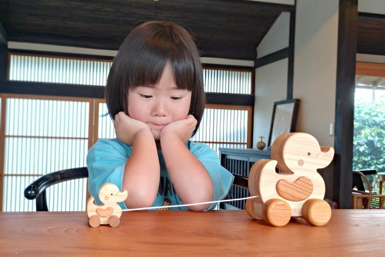 おやこオルゴール4点セット 出産祝いに木のおもちゃ